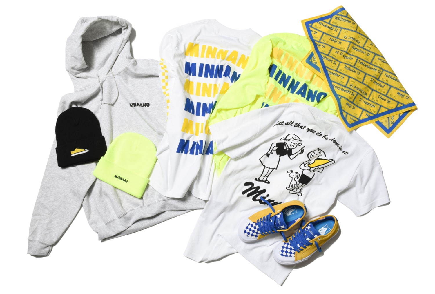 VANS×MIN-NANOのスニーカー、青チェック＆イエローで - Tシャツなどアパレルも｜写真33