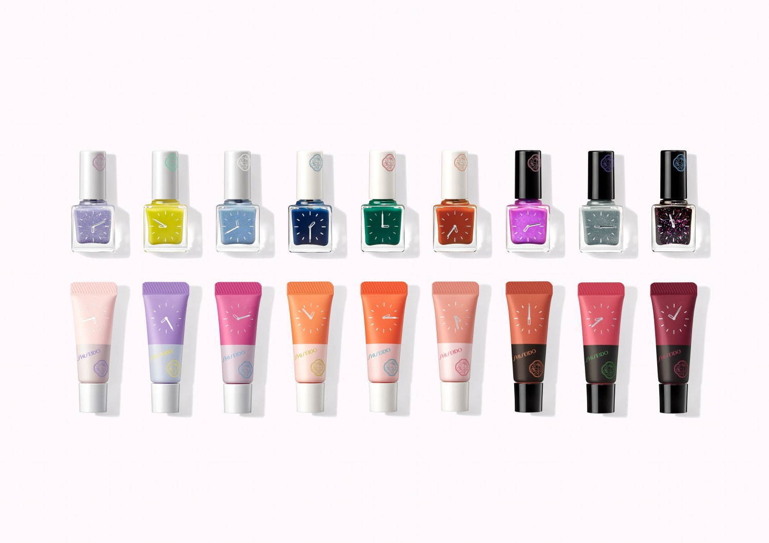 上・左から)SHISEIDO ネイルエナメル ピコ 01、02、03、04、05、06、07、08、09 各1,000円+税＜数量限定＞ 下・左から)SHISEIDO ムースパウダーリップ ピコ 01、02、03、04、05、06、07、08、09 各1,800円+税＜数量限定＞