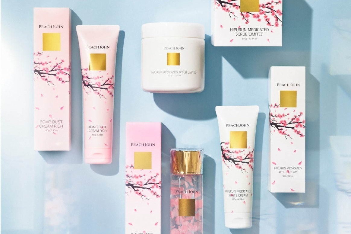 ピーチ・ジョン“桜香る”ボディケア、マシュマロバスト＆ふわっとヒップ 