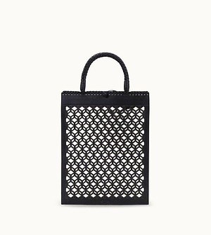 Synthetic Leather Boston Bag - black - Mame Kurogouchi