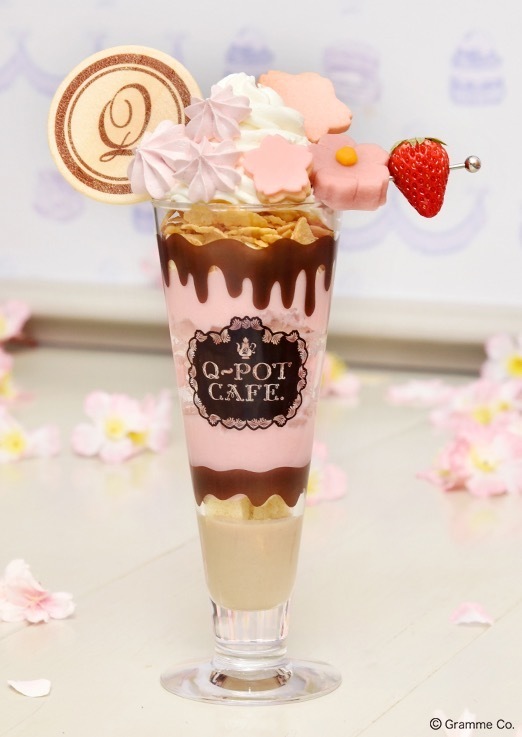Q-pot CAFE.の“桜”スイーツ、ピンクのモンブランプレートや和×洋の桜パフェ｜写真2