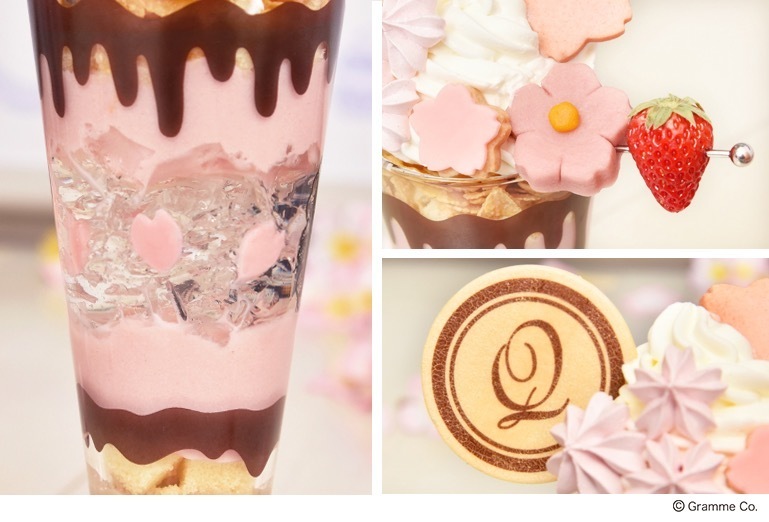 Q-pot CAFE.の“桜”スイーツ、ピンクのモンブランプレートや和×洋の桜パフェ｜写真3
