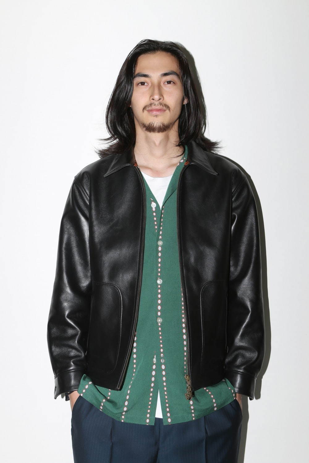 WACKO MARIA RIDERS LEATHER JACKET 22FW袖丈62cm