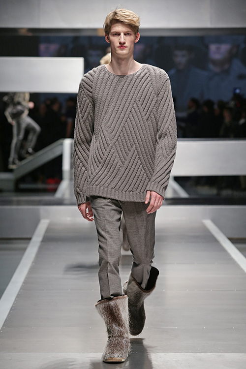 フェンディ(FENDI) 2013-14年秋冬メンズコレクション シルエット - 写真20