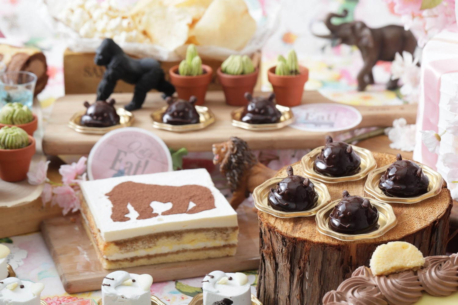 ゴリラティラミスやライオンチーズケーキなど動物モチーフのデザートブッフェが名古屋で｜写真11