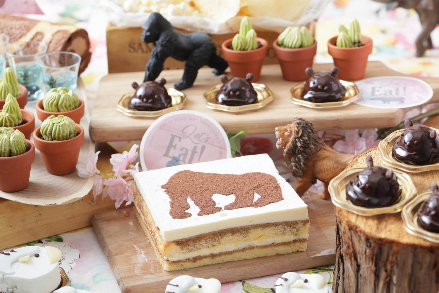 ゴリラティラミスやライオンチーズケーキなど動物モチーフのデザートブッフェが名古屋で｜写真5