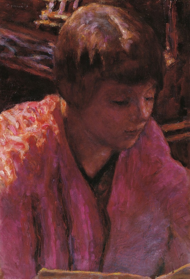 ピエール・ボナール《薔薇色のローブを着た女》1918年 油彩・キャンヴァス ヤマザキマザック美術館