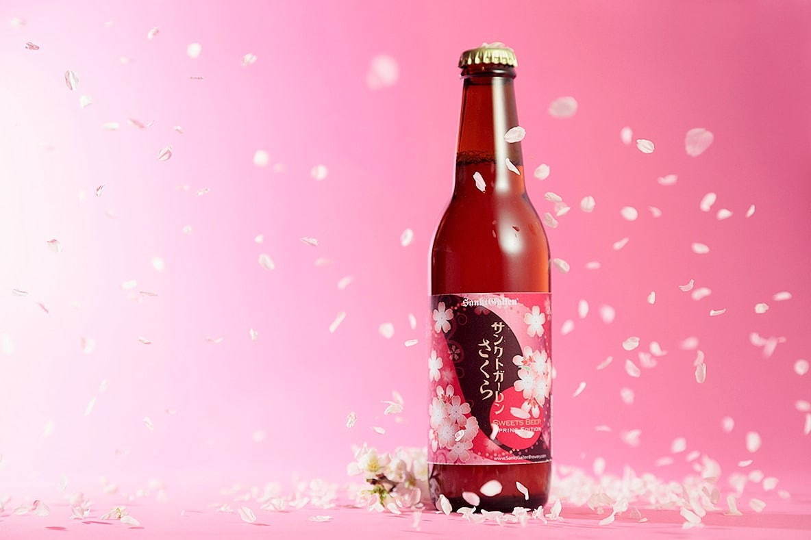 “桜餅”風味の春限定ビール「サンクトガーレン さくら」八重桜×酒米使用で、ふくよかな甘みをプラス｜写真1