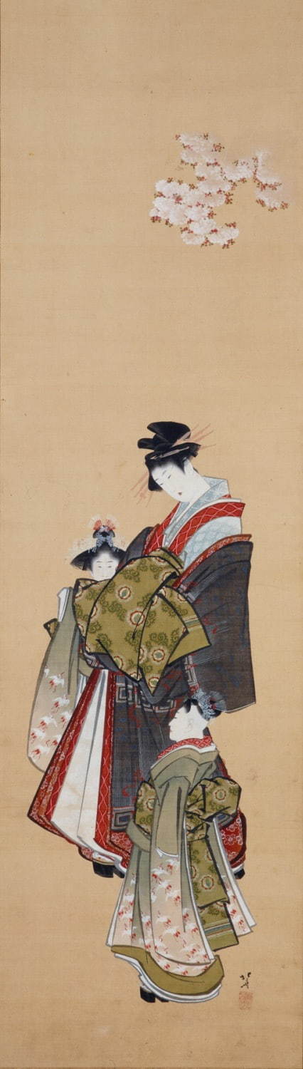 葛飾北斎「桜下美人図」文化2〜6年(1805〜09)頃、静嘉堂文庫美術館蔵【全期間展示】