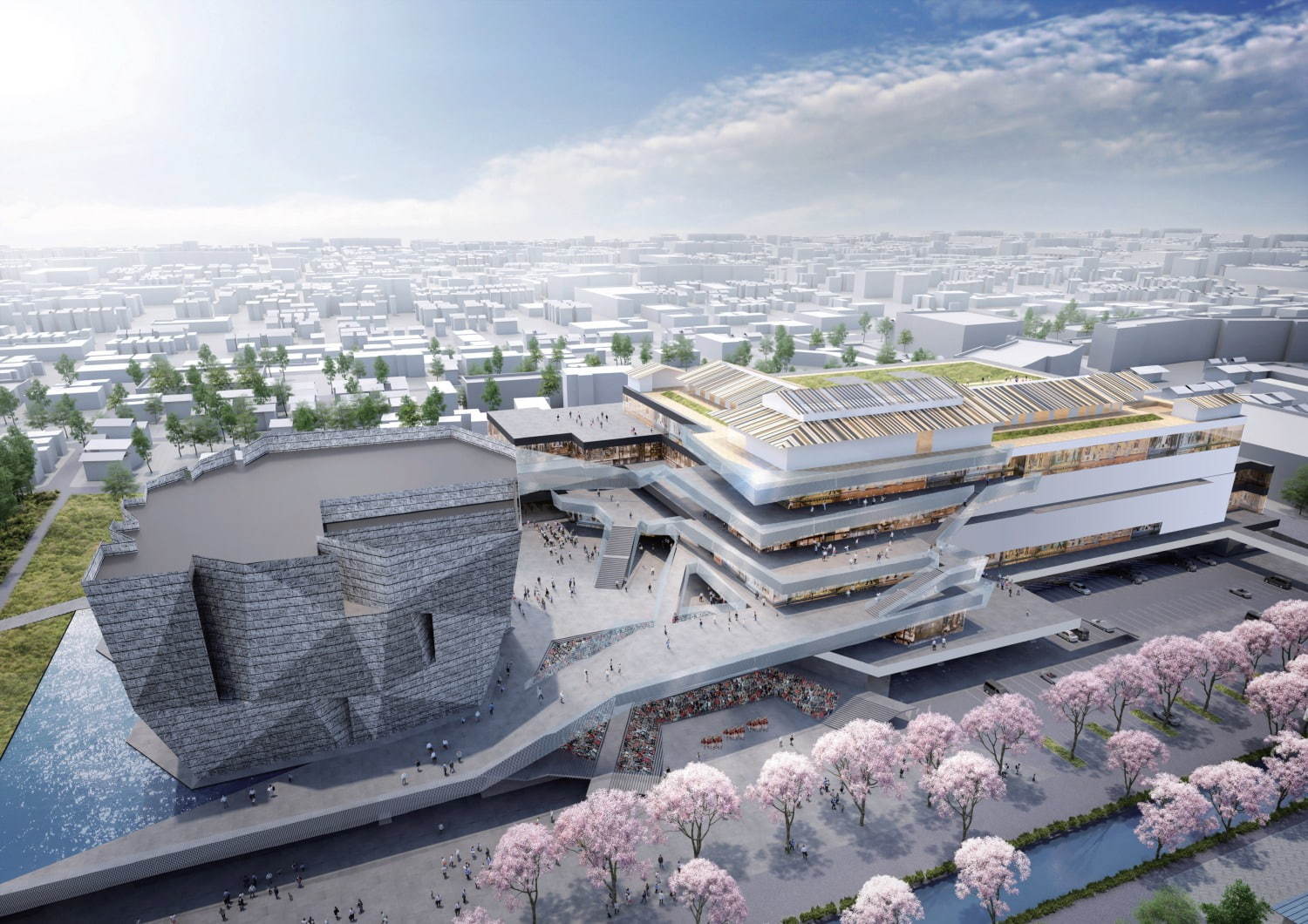 ところざわサクラタウン完成予定図
©️KENGO KUMA & ASSOCIATES
©️KAJIMA CORPORATION