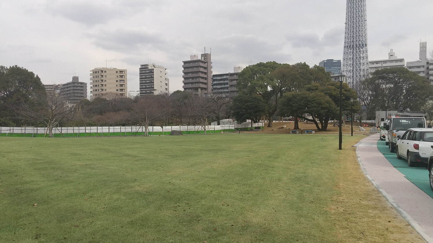 現在の工事進捗(隅田公園)