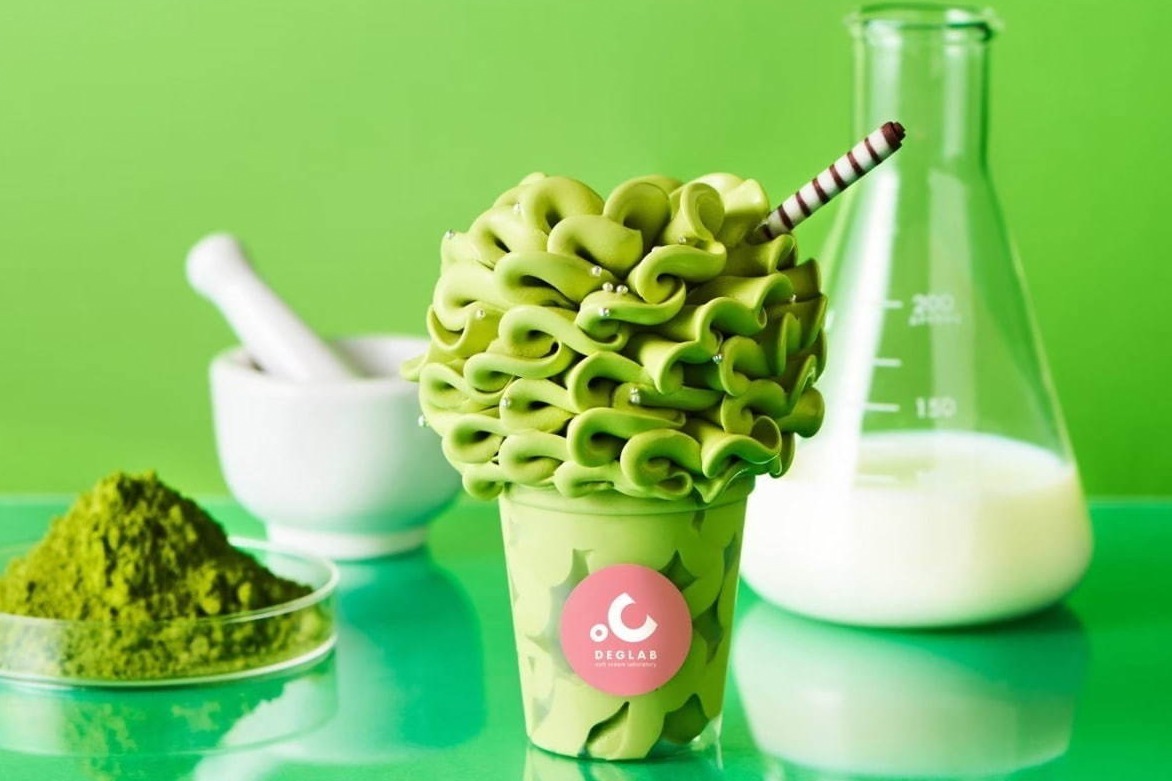 日本茶｜“花びら”風ふわふわソフトクリーム・ディグラボに新作「京宇治抹茶」大阪で発売