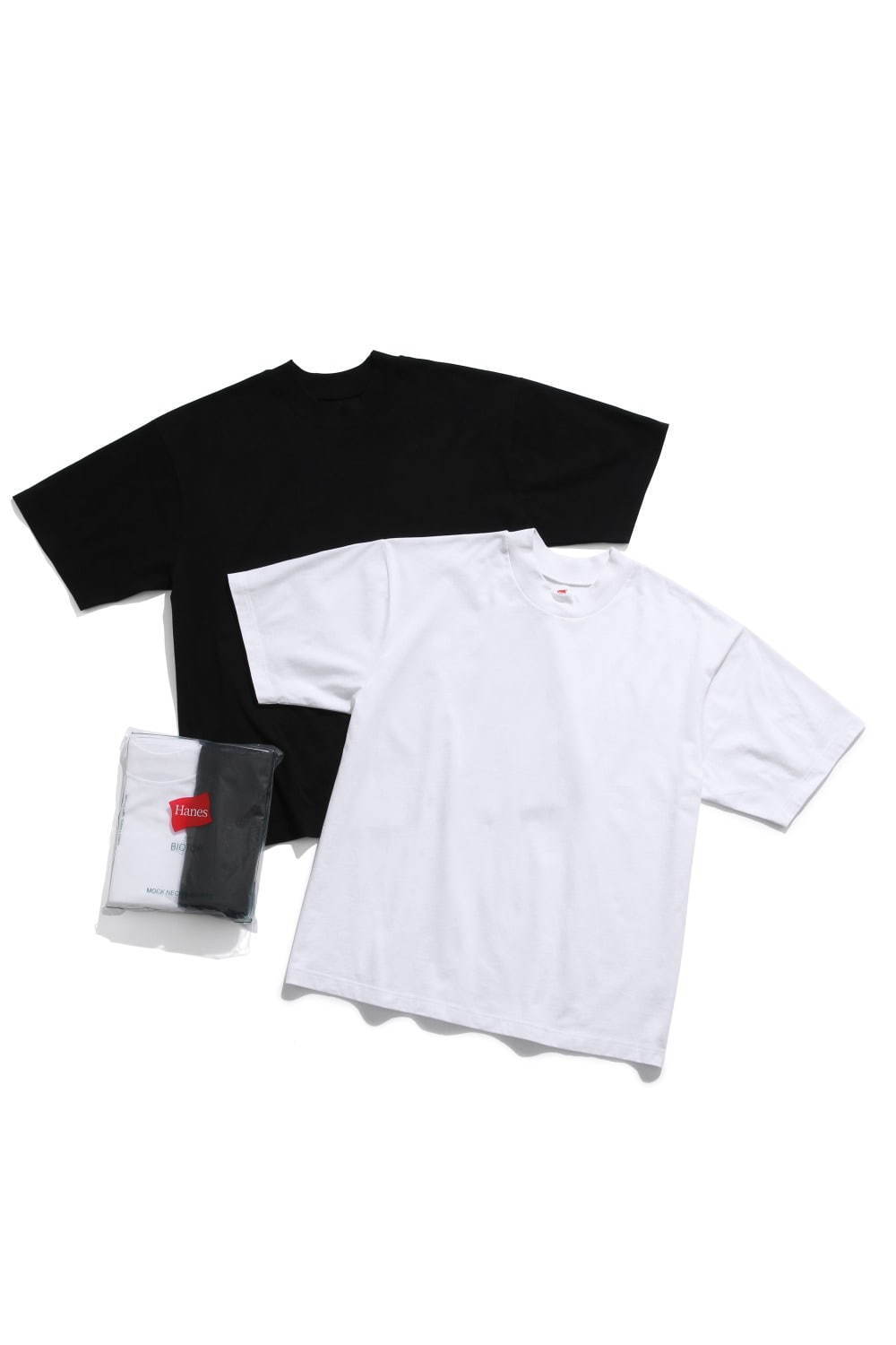 ヘインズ×ビオトープのTシャツ、ユニセックスのモックネック＆ウィメンズTシャツ2型｜写真1