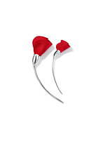ティファニー　アマポーラ　フラワー　ブローチ Elsa Peretti® Amapola brooch in sterling silver with red