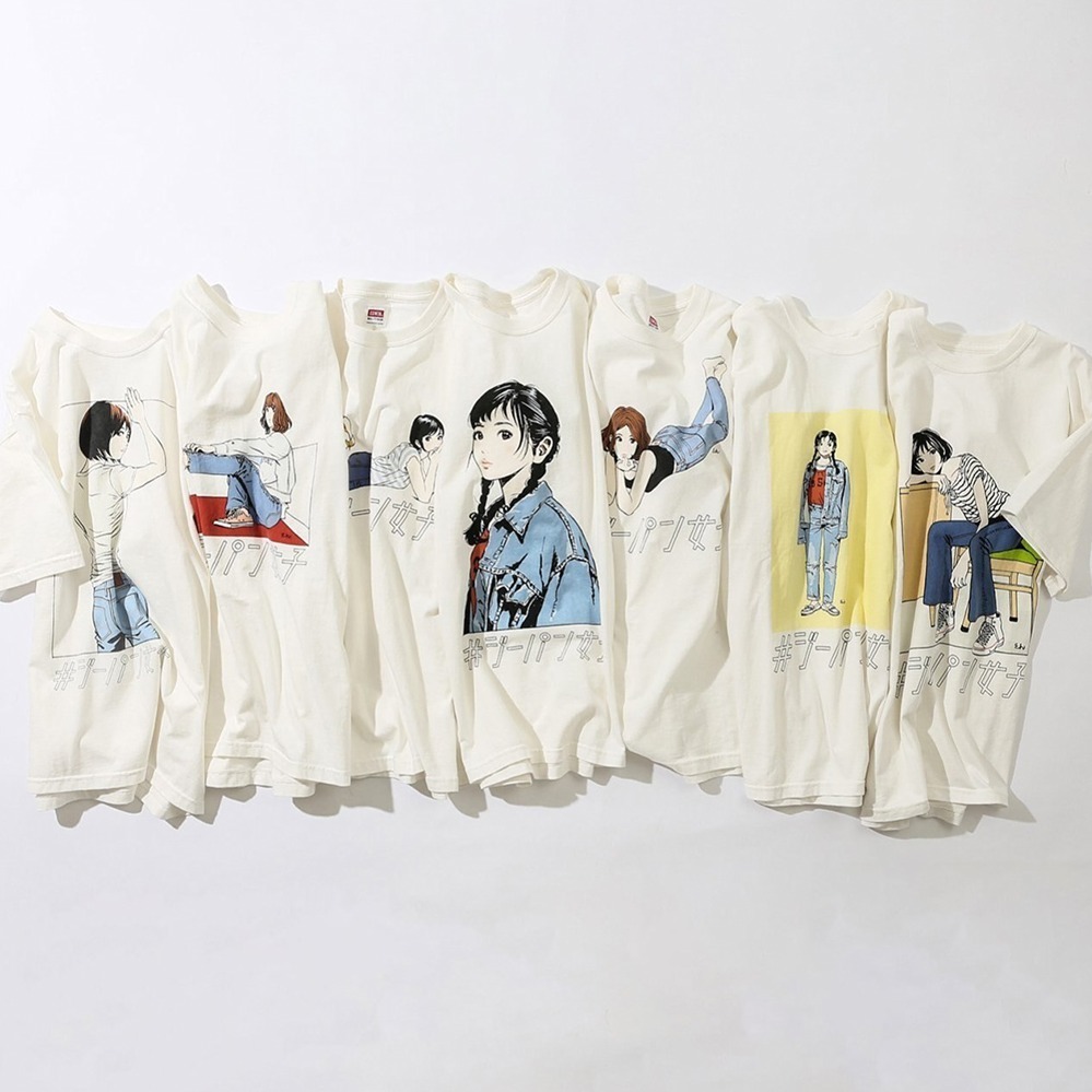 エドウイン×漫画家・江口寿史の限定Tシャツ、様々な“ジーパン女子”のイラストをプリント コピー