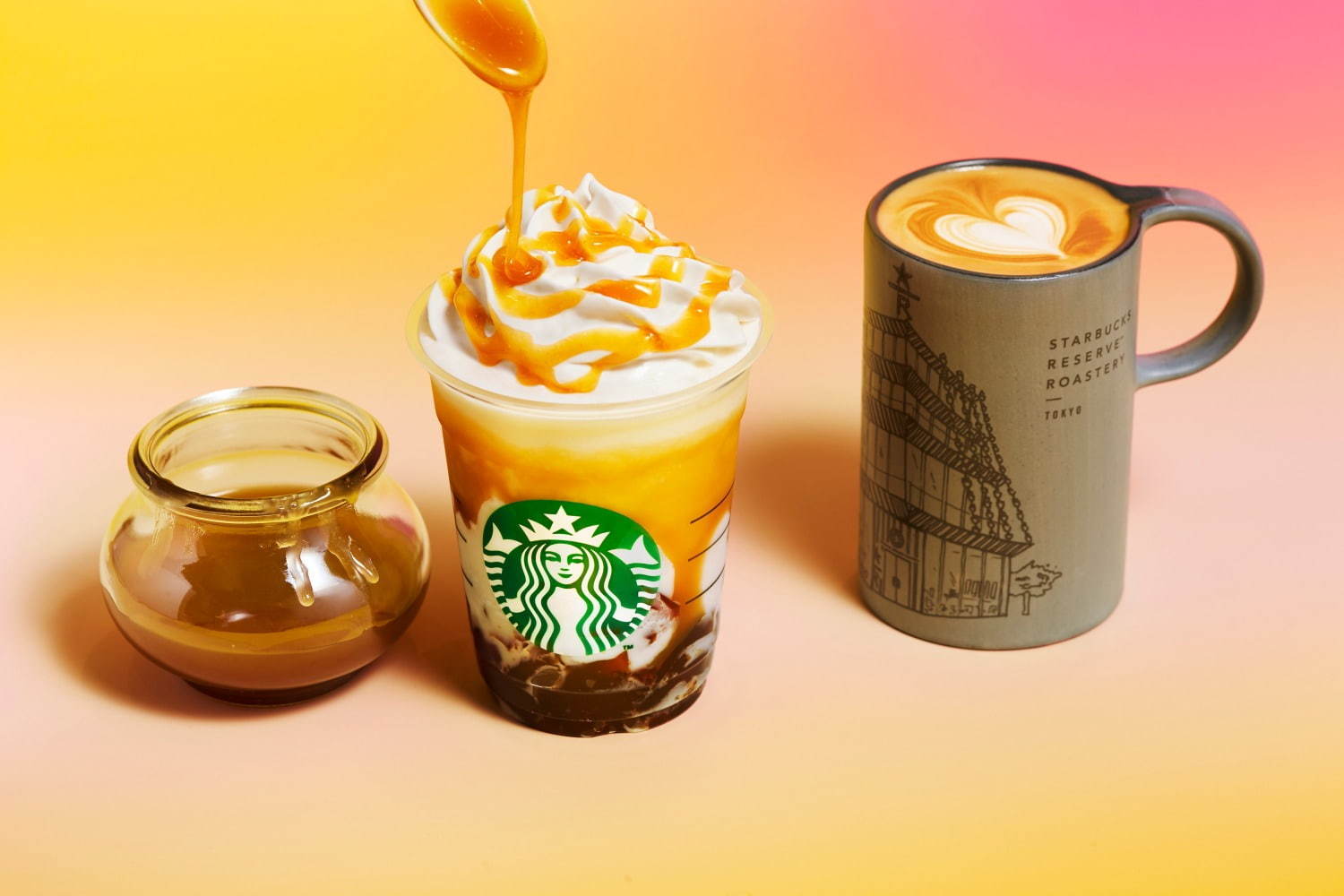 スタバ新作「バタースコッチ コーヒー ジェリー フラペチーノ」ぷるぷるコーヒージェリー入り | 写真