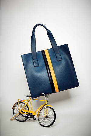 TODS ダブルストライプ　トートバッグ