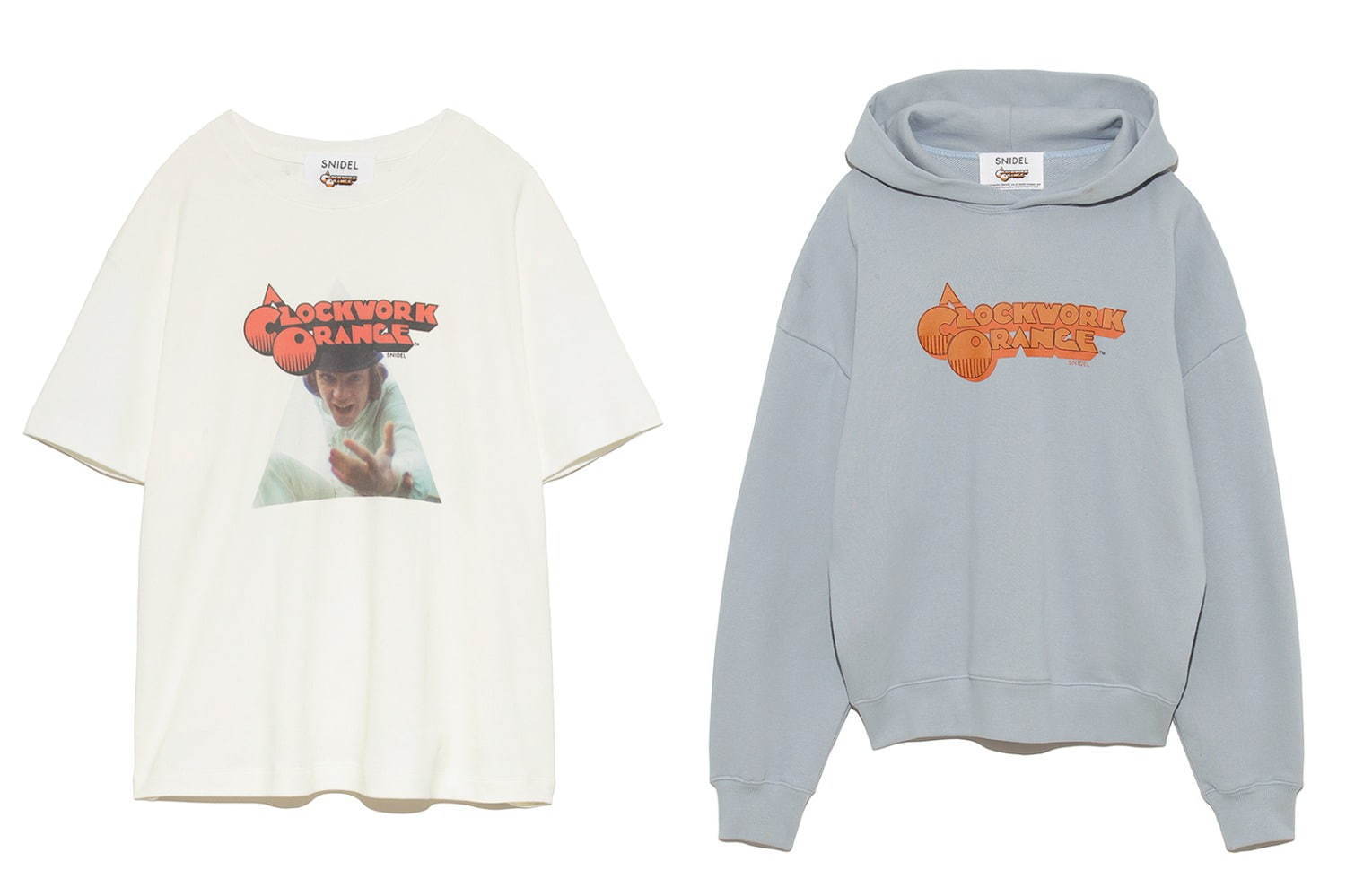 スナイデル×『時計じかけのオレンジ』映画アートワークを配したTシャツ・パーカー・トート発売