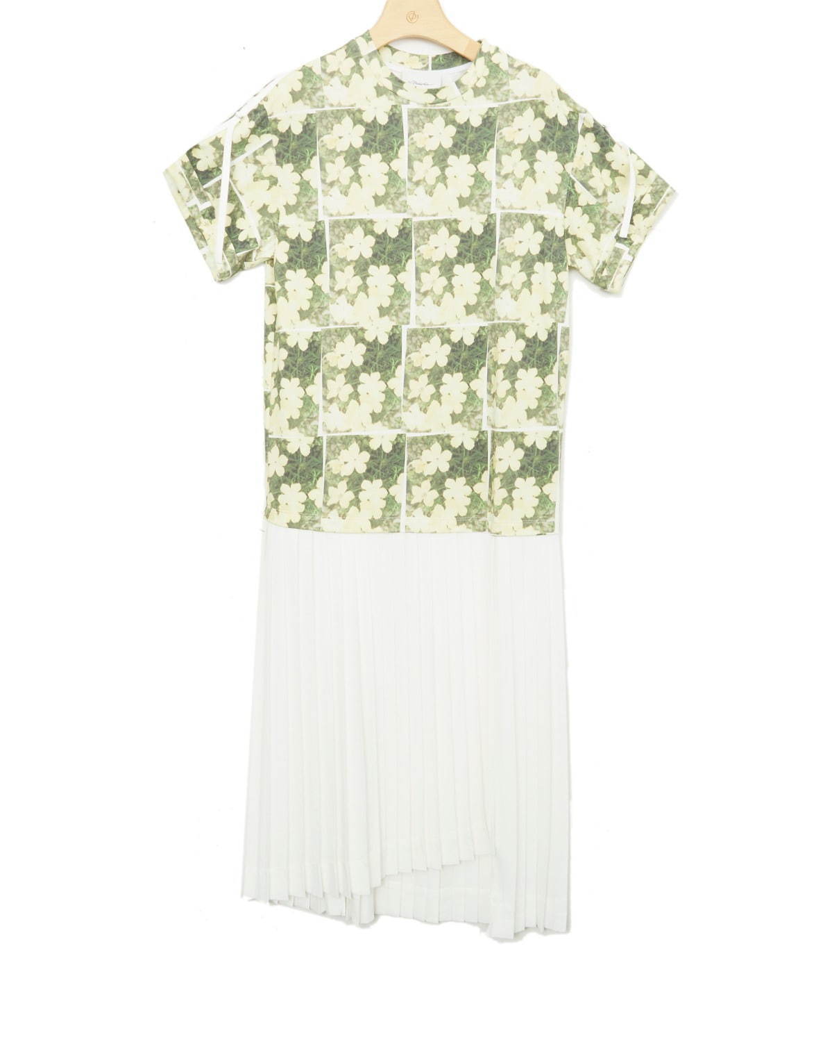 Daisy Print Pleated T-Shirt Dress 68,000円＋税