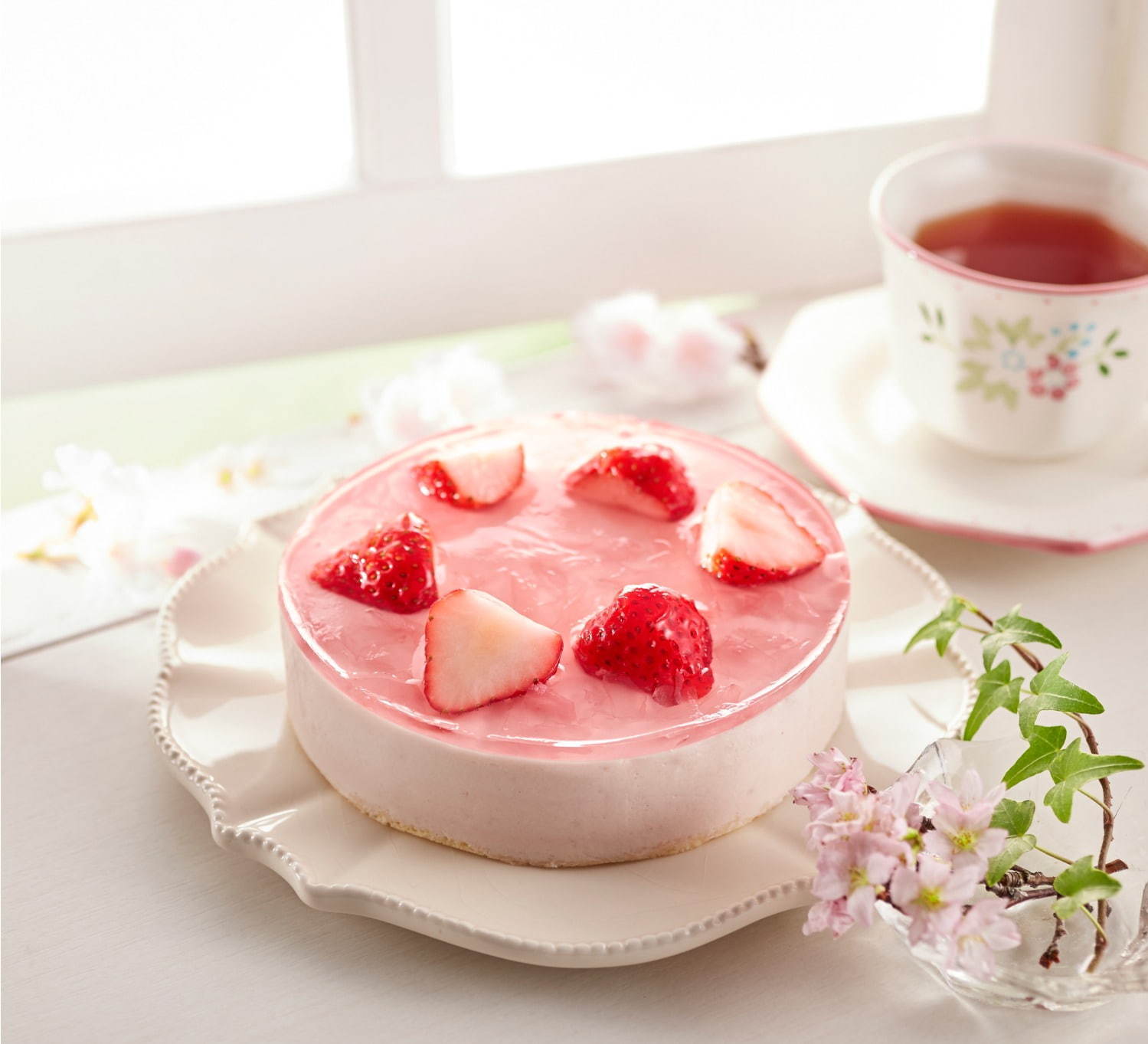 あべのハルカス近鉄本店の桜 イースタースイーツ うさぎの耳つきケーキや花びらを散りばめたチーズケーキ ファッションプレス