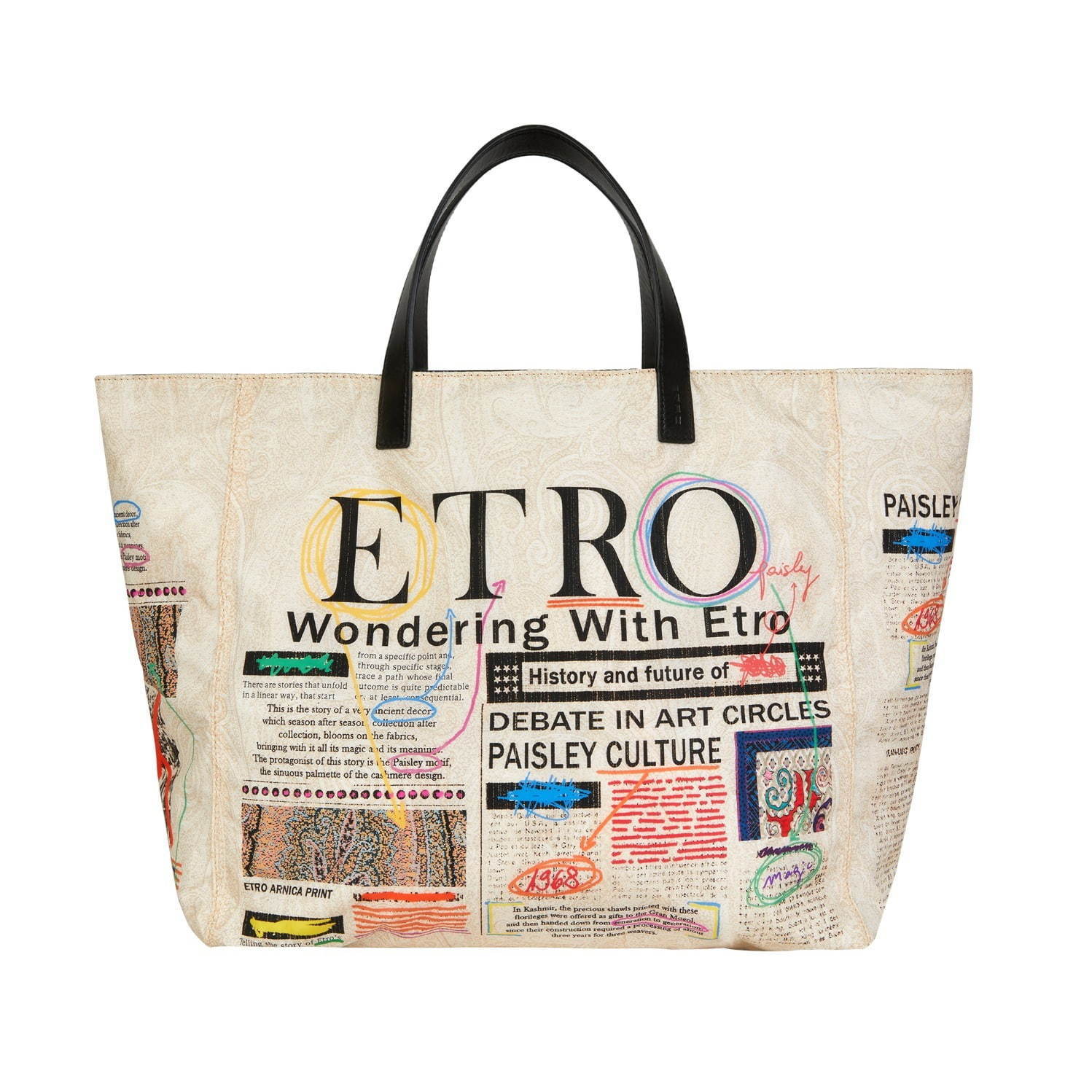 エトロ“タブロイド紙”着想のバッグやTシャツ、ブランドの歴史＆ペイズリーを記事風にデザイン｜写真3