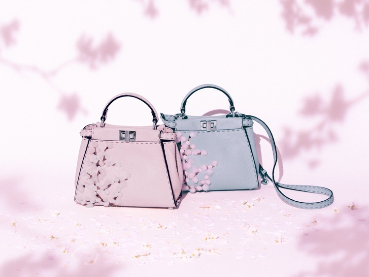 フェンディ「ピーカブー」に“桜”モチーフの限定バッグ、ふわふわミンク