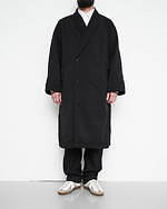 Graphpaper グラフペーパー ショップコート ブラック Graphpaper (グラフペーパー) Silicon Poplin Cape Trench Coat