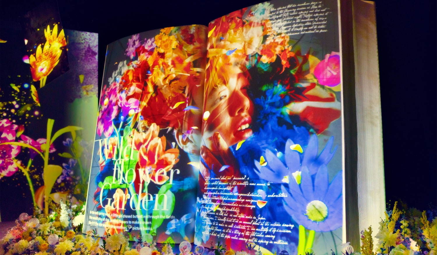 花の体感型アート展「フラワーズバイネイキッド」京都・二条城で、夜桜や重要文化財とコラボ | 写真