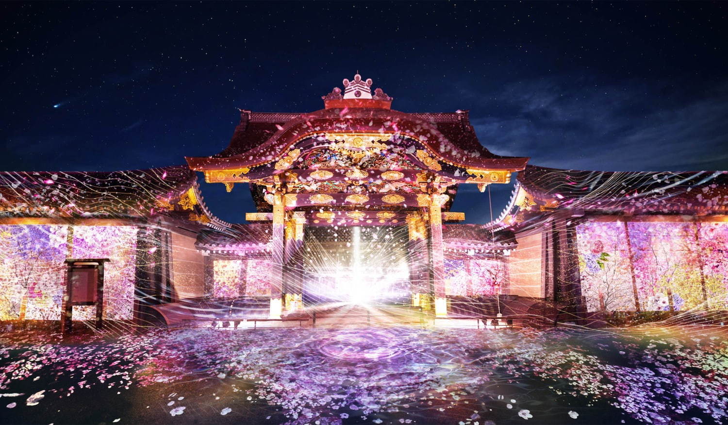 花の体感型アート展「フラワーズバイネイキッド」京都・二条城で、夜桜や重要文化財とコラボ｜写真3
