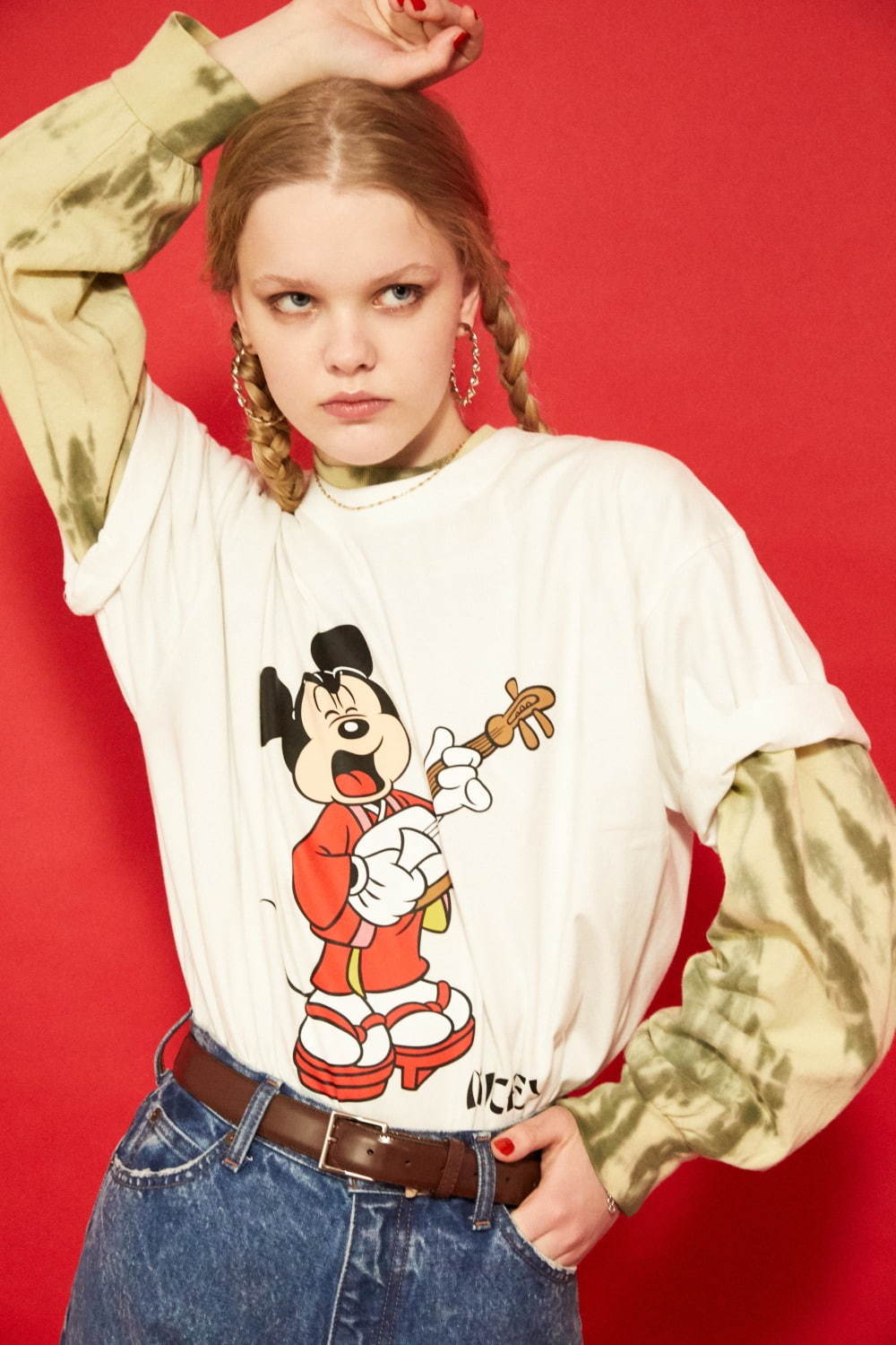 マウジーの新作“ディズニー”ウェア、三味線をひく“和装ミッキー”Tシャツやスウェット｜写真10