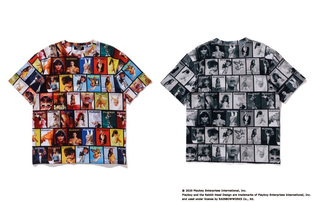 XLARGE×プレイボーイのコーチジャケットやTシャツ、50～80年代の歴代表紙をコラージュプリント | 写真