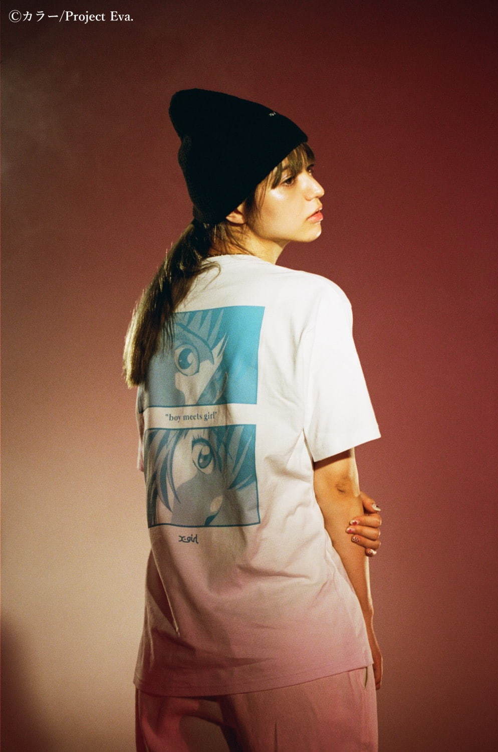 X-girl×エヴァンゲリオン、シンジ・レイを描いたTシャツ＆サコッシュやコラージュシャツ｜写真2