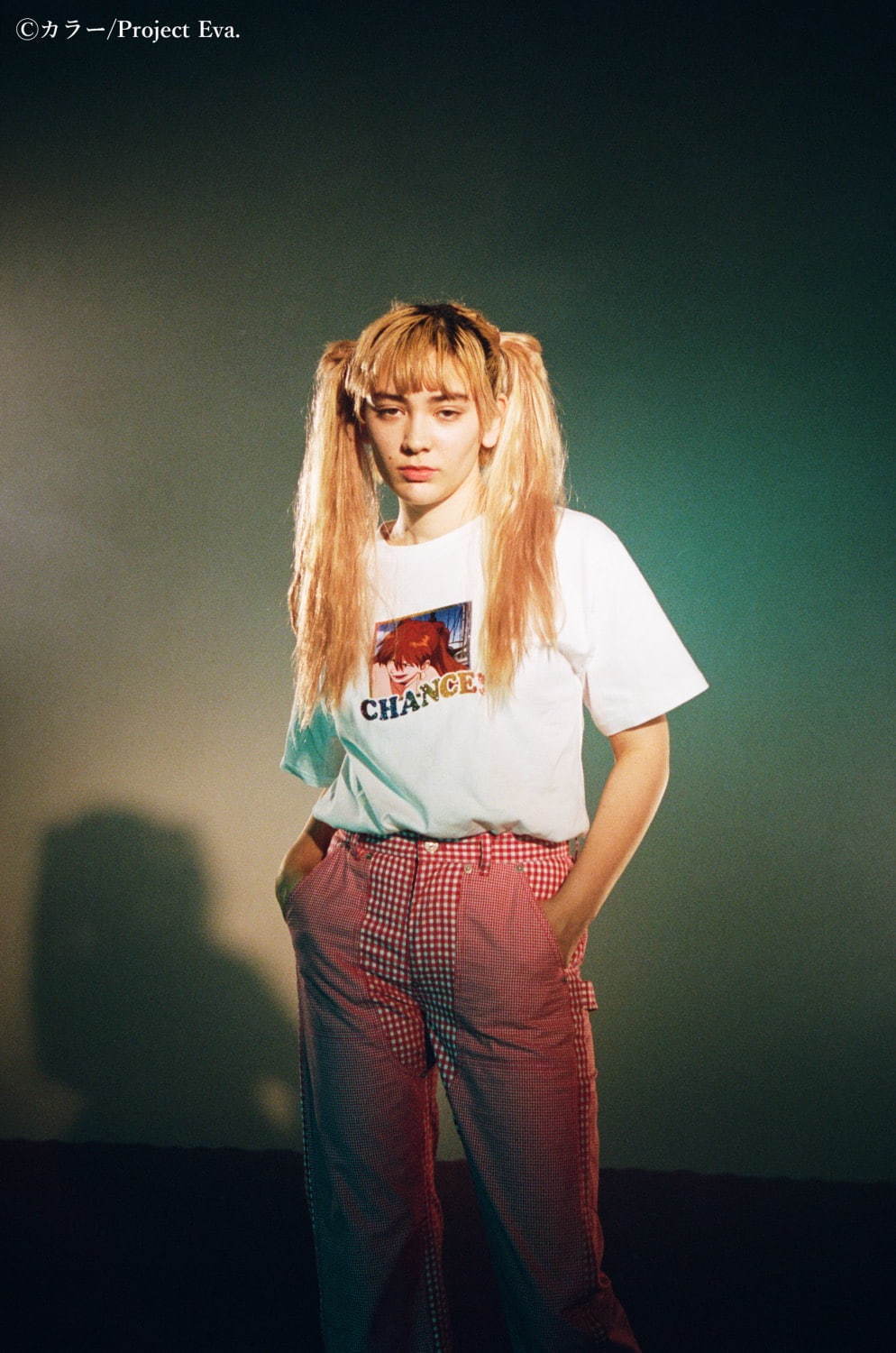X-girl×エヴァンゲリオン、シンジ・レイを描いたTシャツ