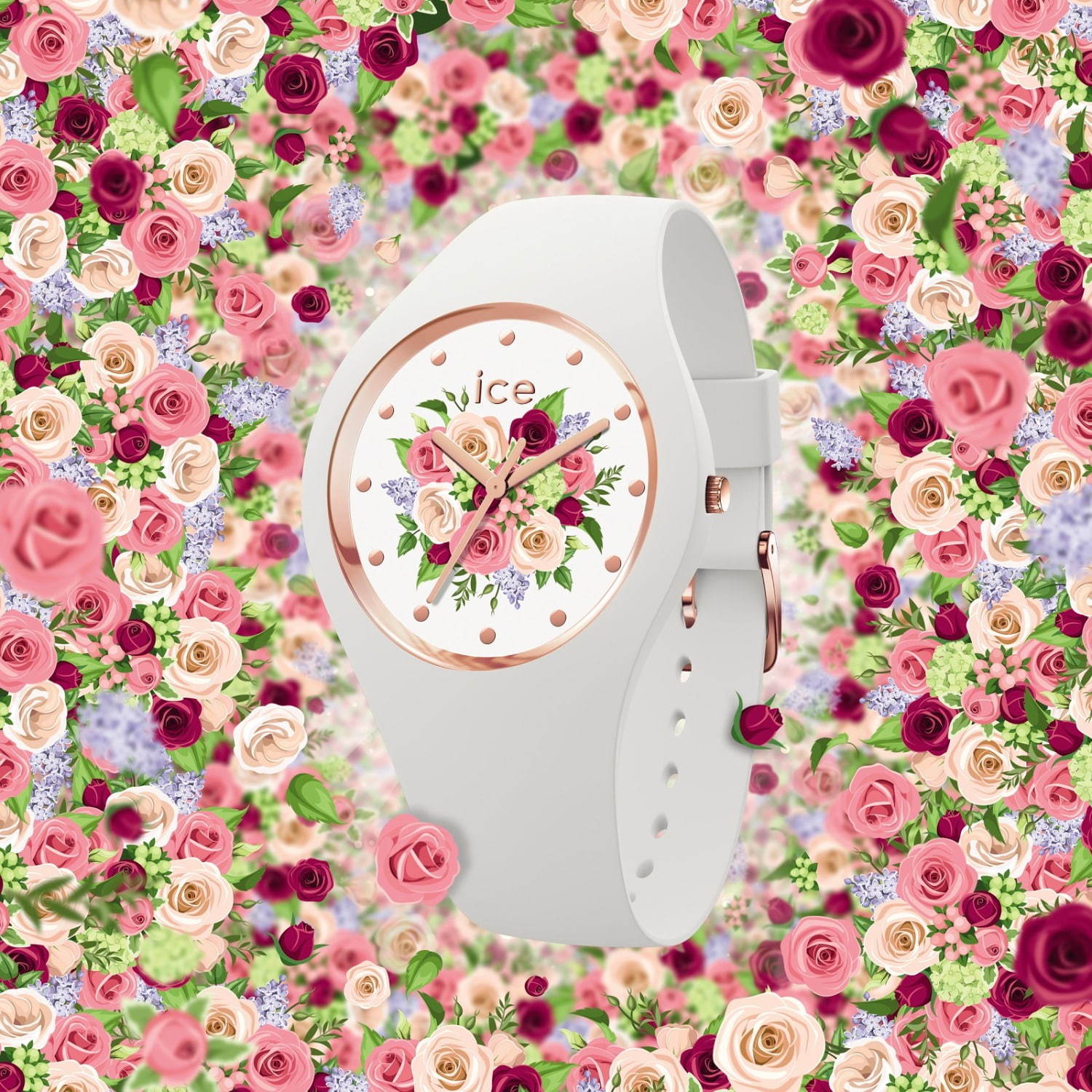 アイスウォッチから“花咲く文字盤”の新作腕時計、フラワーショップ・カレンド限定で販売｜写真1