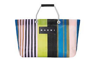 【未使用】MARNI  マルニ　ストライプバッグ　ネイビー