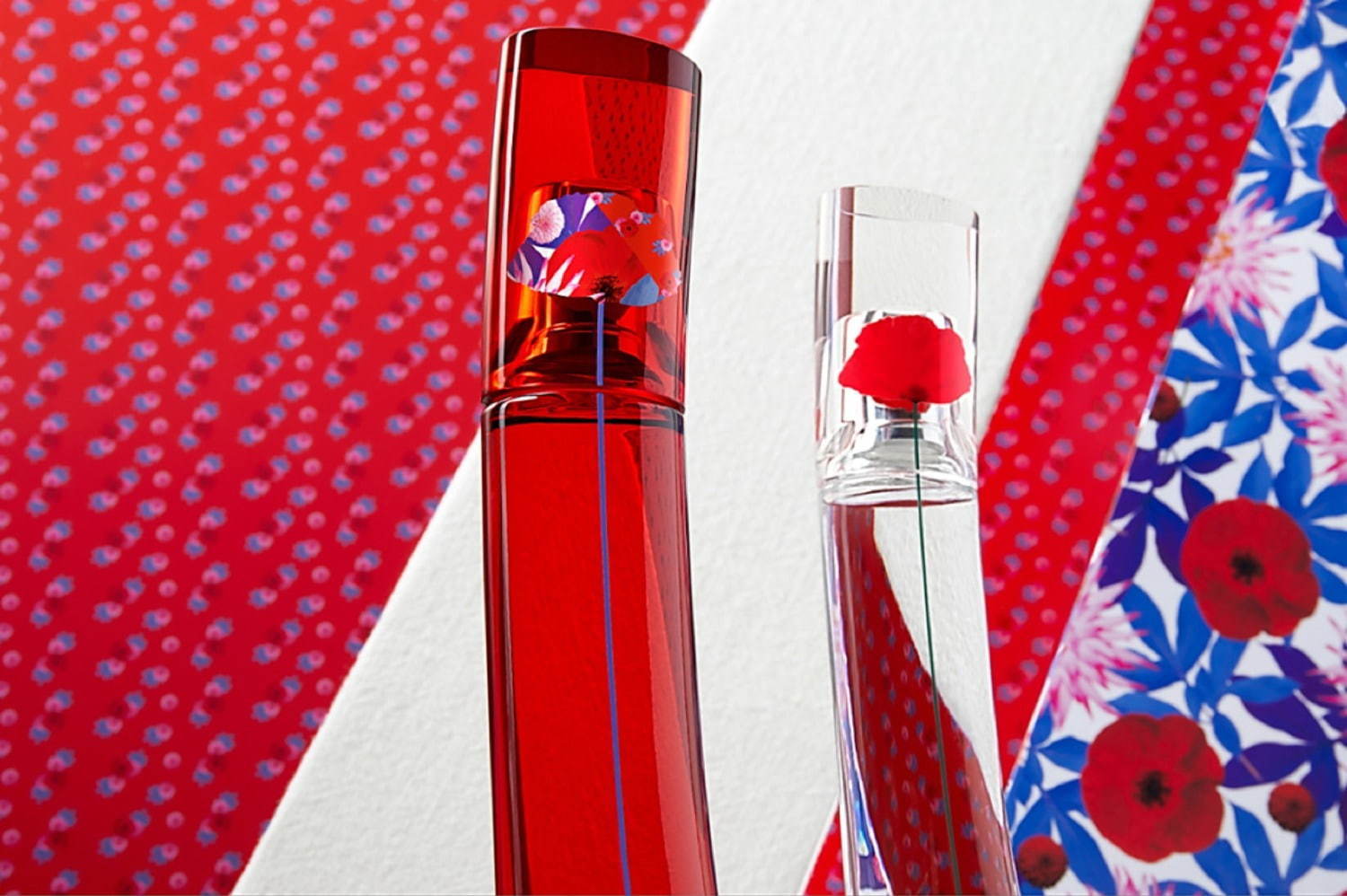 ケンゾーの香水「フラワー バイ ケンゾー」新作、“きもの風”花柄ボックス＆パウダリーフローラルの香り - ファッションプレス
