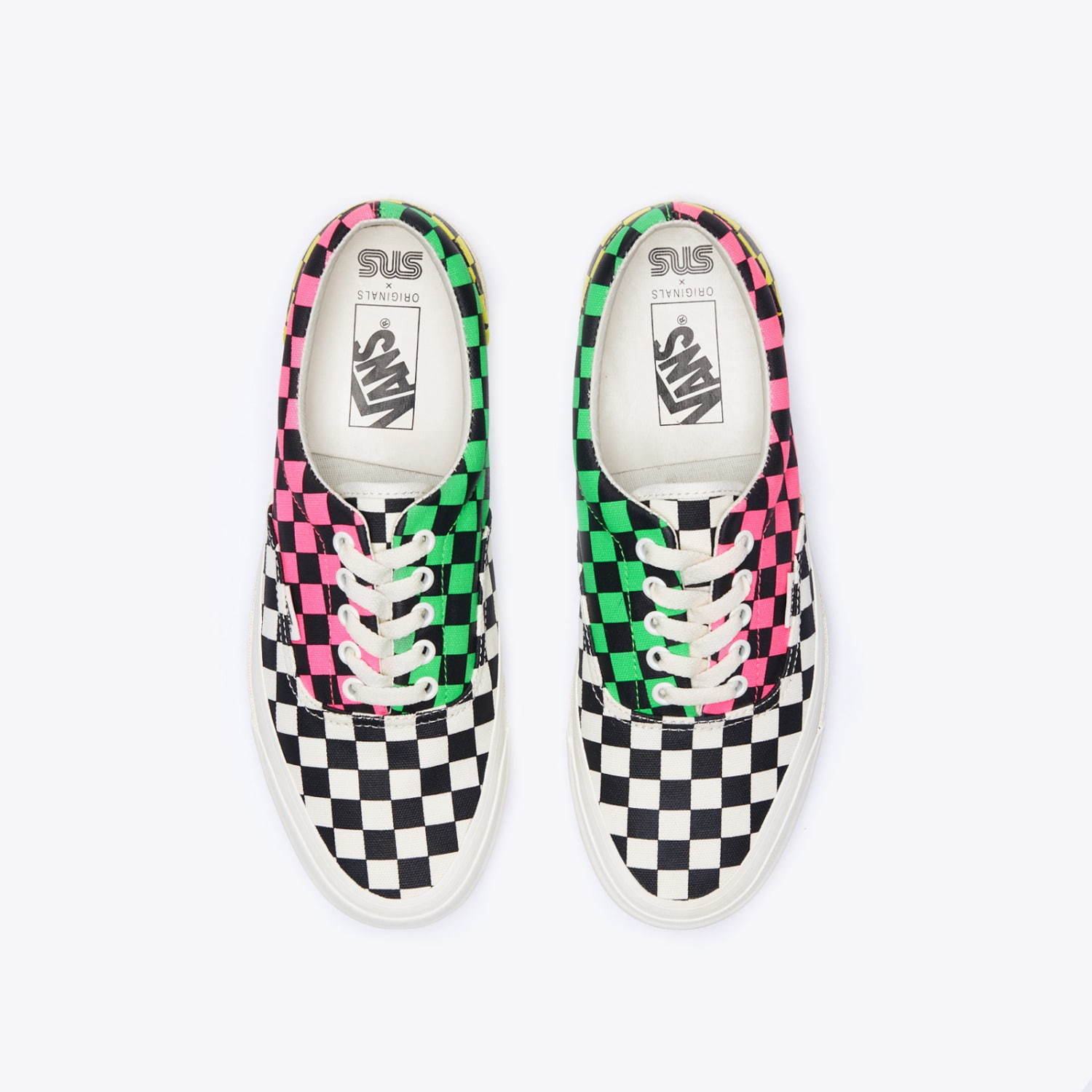 スニーカーズエンスタッフ×VANS、ネオンカラーのチェック柄スニーカー