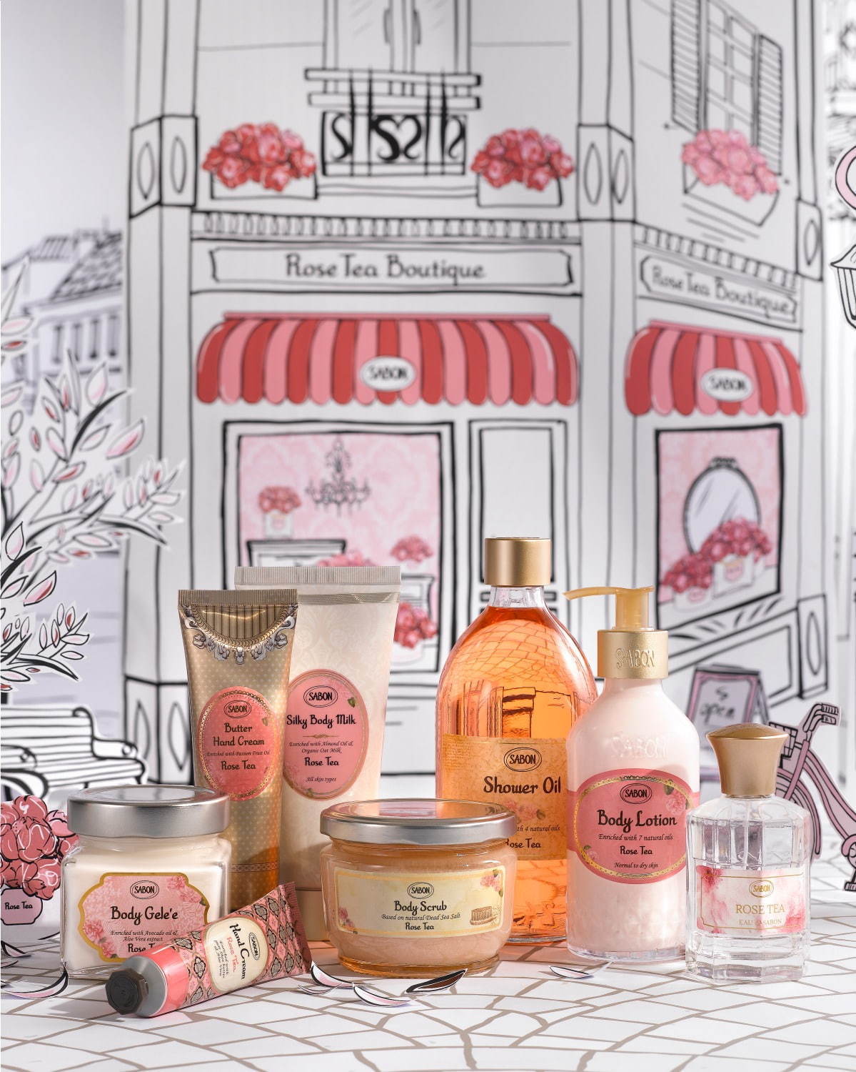 新品　SABON ギフトセット　ローズティー　ボディセット