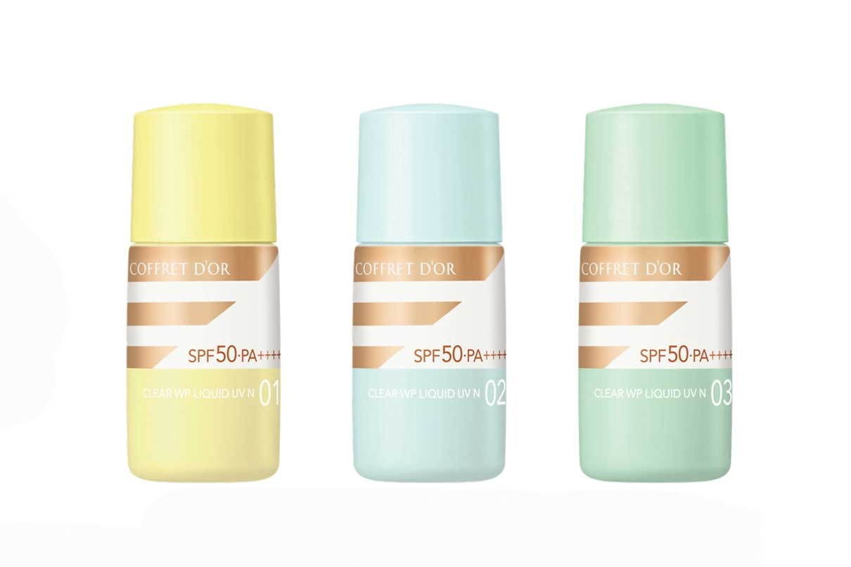 コフレドール クリアWPリクイドUVn 全3色 各18mL SPF50・PA＋＋＋＋ 2,500円＋税(編集部調べ)／カネボウ化粧品