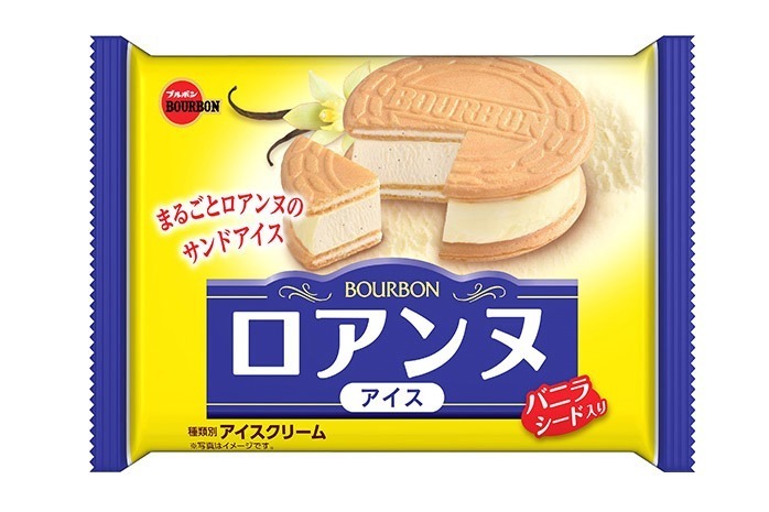 ブルボン「ロアンヌアイス」地域限定発売、ロングセラー菓子“ロアンヌ”で濃厚バニラアイスをサンド｜写真1