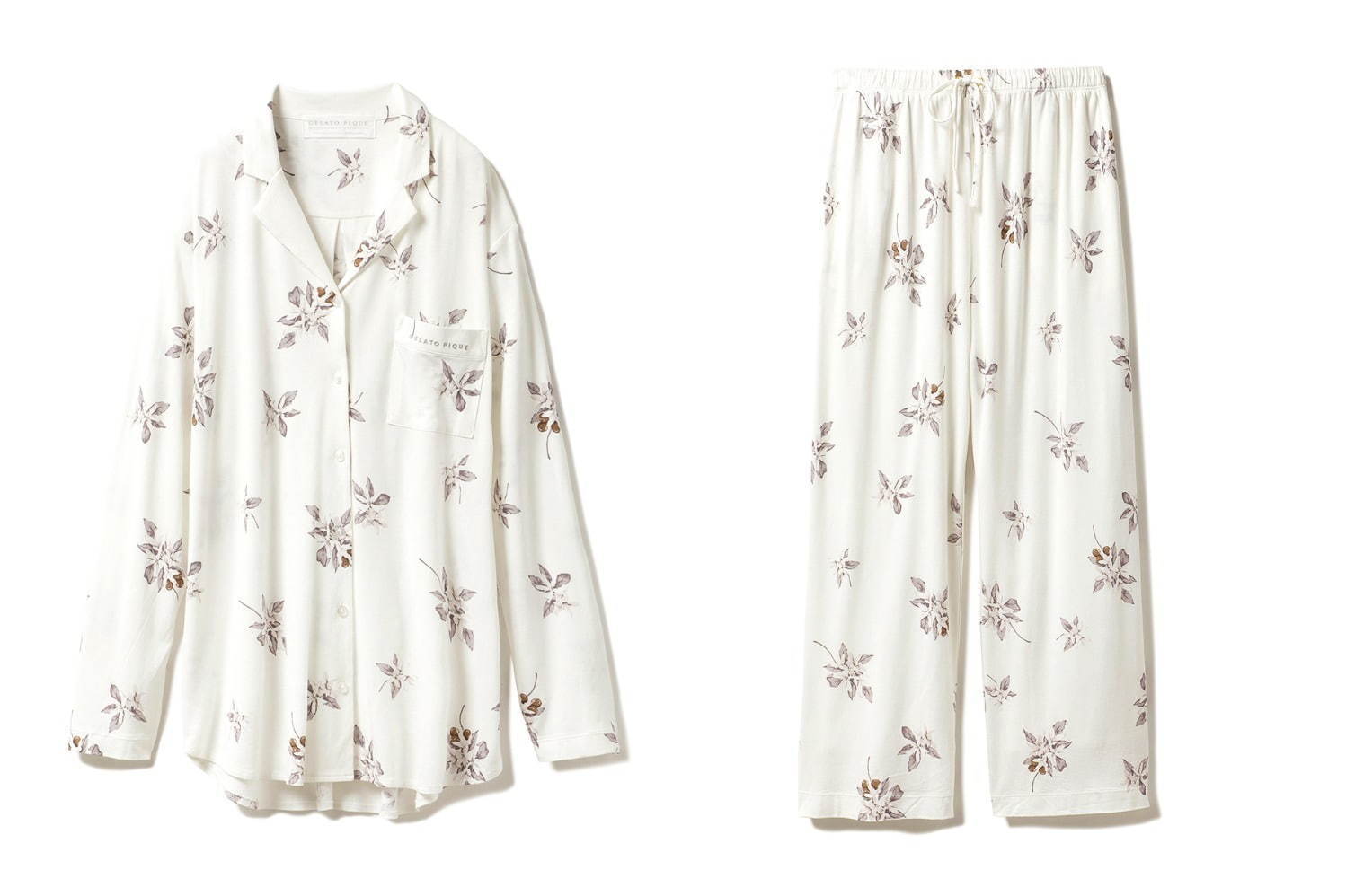 ジェラート ピケ コーヒーの花 モチーフのパジャマ ルームウェア 自宅ケアokのニットカーデも ファッションプレス
