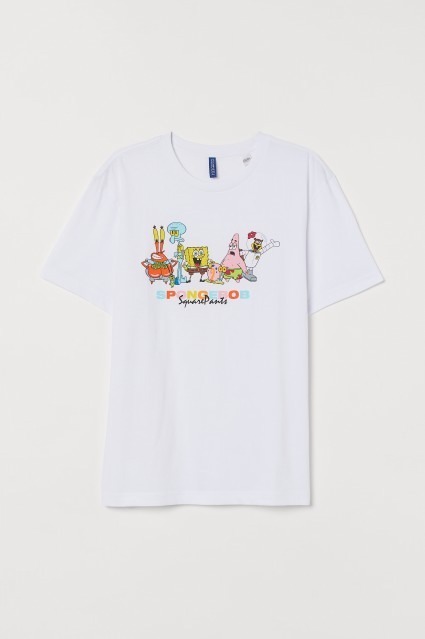 H Mがスポンジ ボブとコラボ パトリックやイカルドらを描いたtシャツやスニーカーなど ファッションプレス