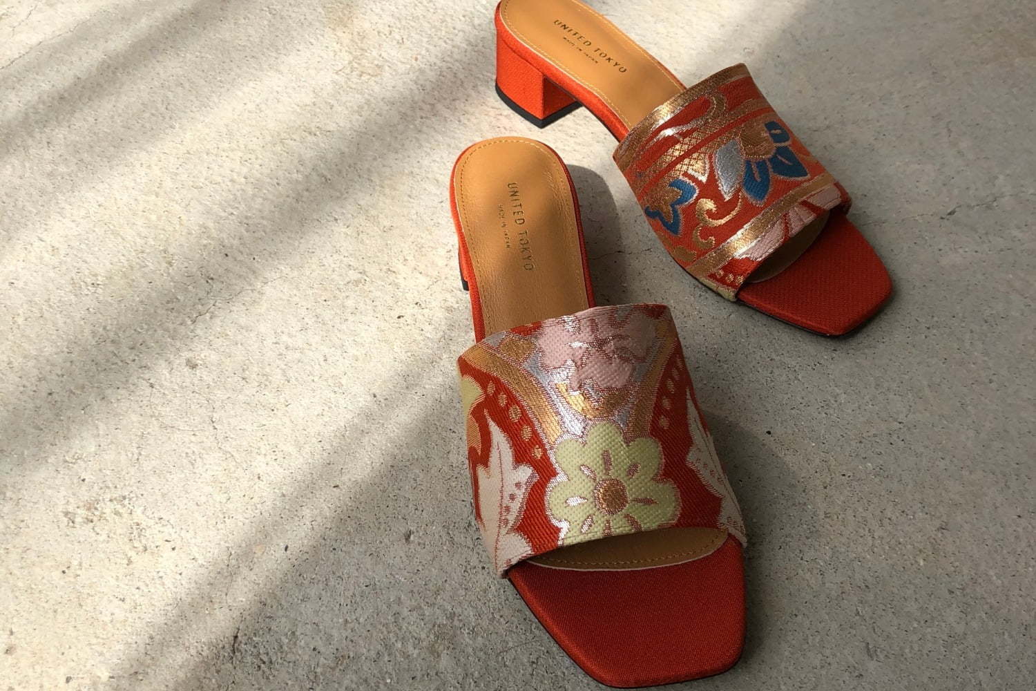 日本文化｜ユナイテッド トウキョウから、デットストックの帯を用いたスクエアサンダル - ルリエ81とコラボ