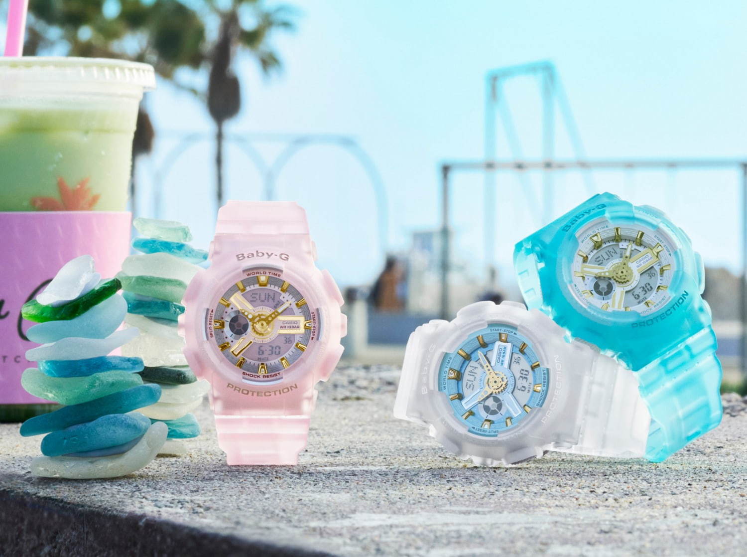 BABY-G、浜辺の宝石“シーグラス”を表現したウォッチ