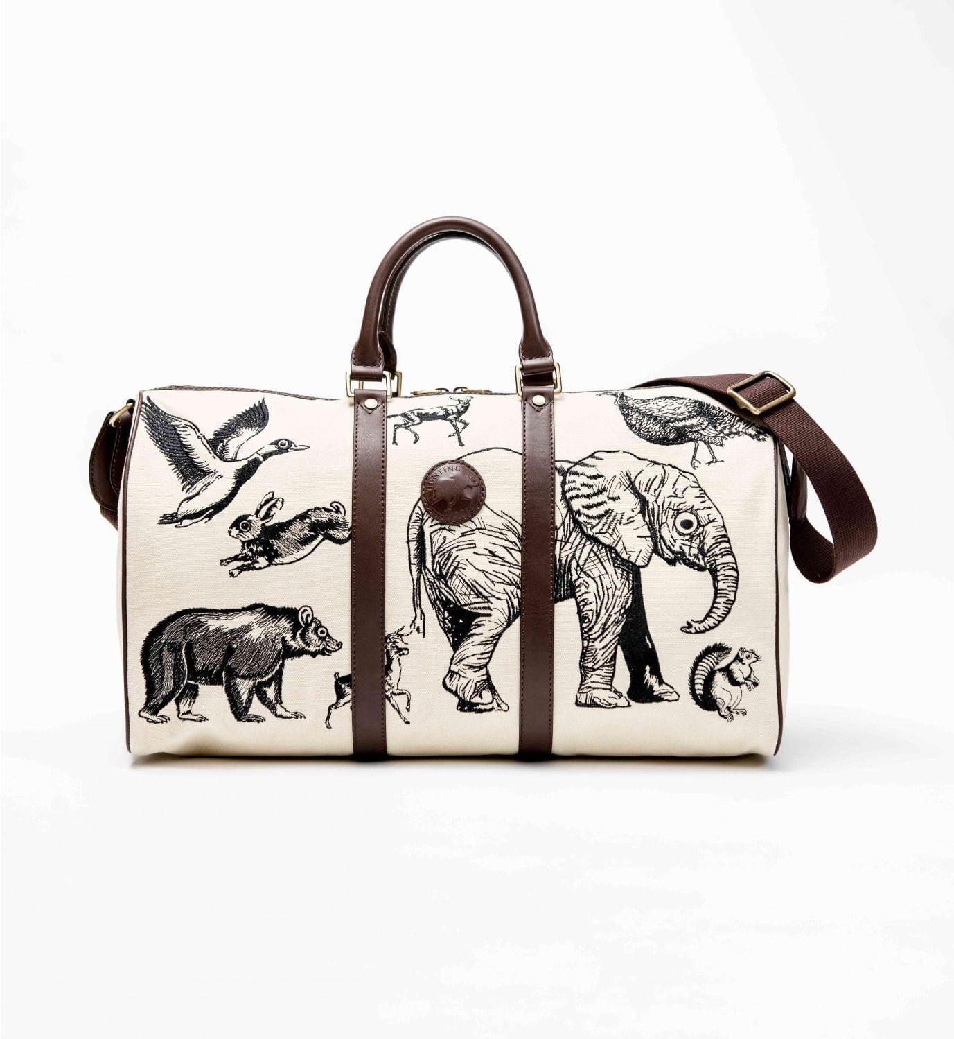 ハンティング・ワールドから象やウサギなど“動物”刺繍のバッグ、米