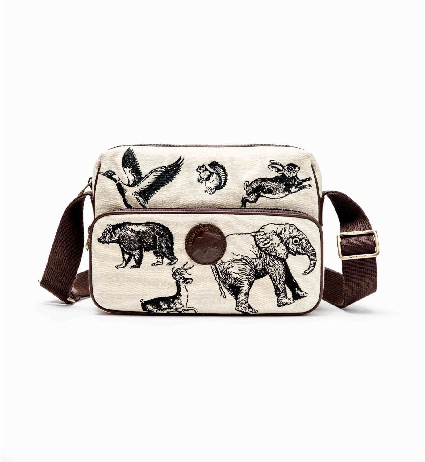 ハンティング・ワールドから象やウサギなど“動物”刺繍のバッグ、米アーティストとコラボ | 写真