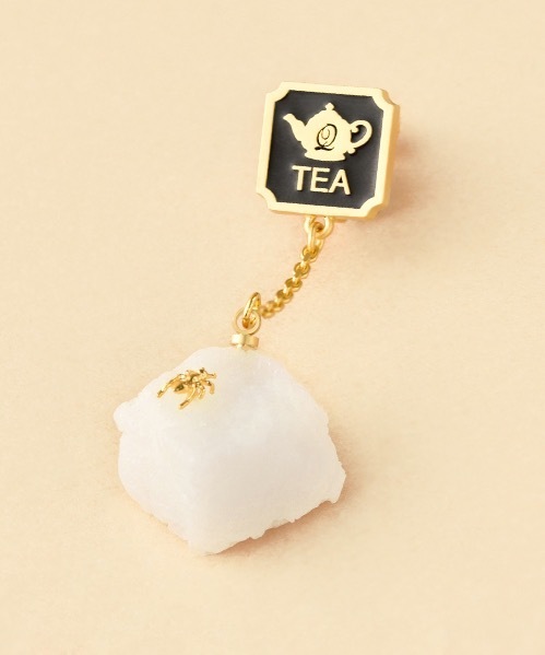 Q-pot.“優雅なティータイム”アクセサリー、角砂糖のピアスや“茶葉入り”ティーバッグのネックレス｜写真10