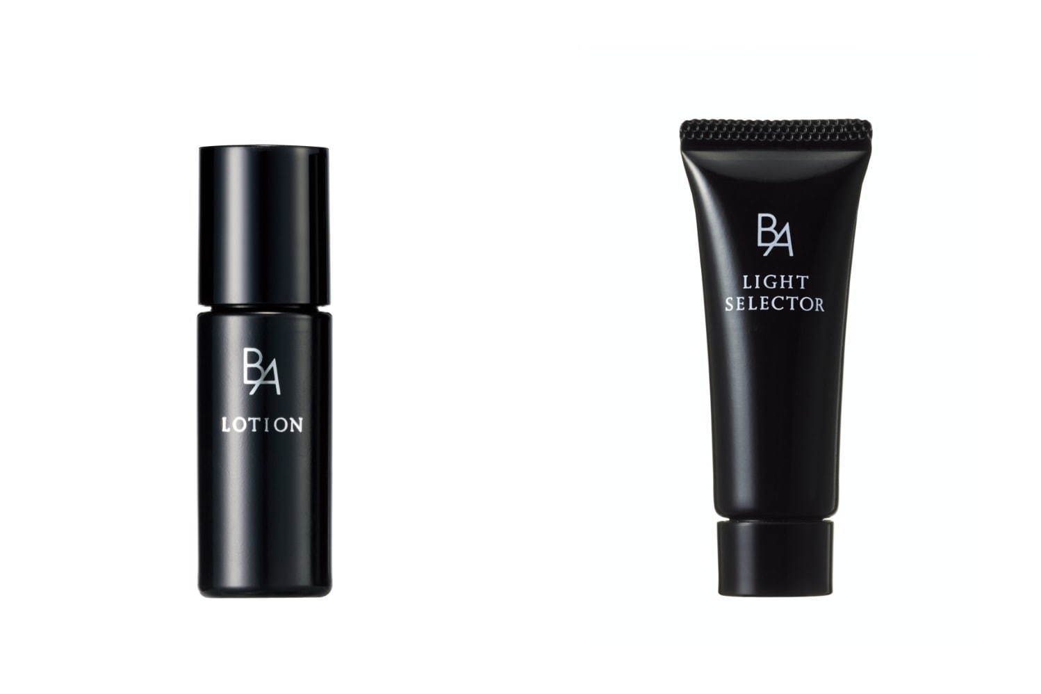 左から)B.A ローション 8mL、B.A ライト セレクター 9g(日中用クリーム・日ヤケ止め) SPF50+・PA++++