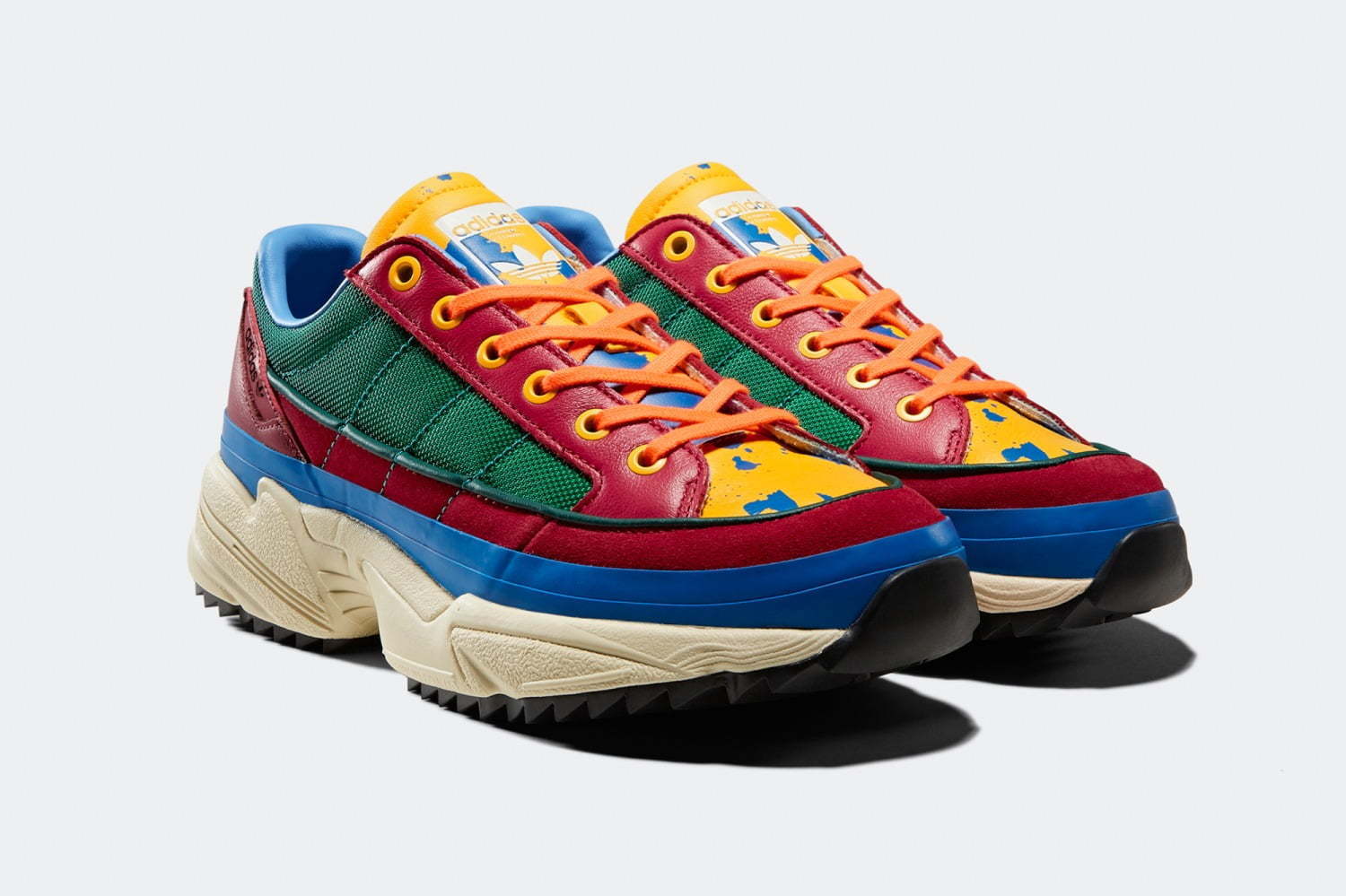 アディダス オリジナルスからマルチカラーの厚底ウィメンズスニーカー - エンジェル・チェンとコラボ