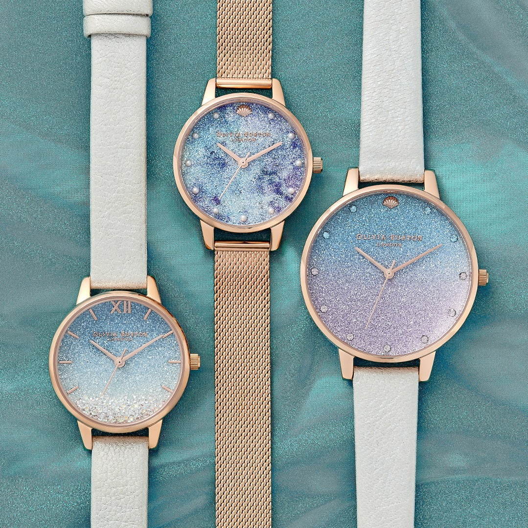 オリビア・バートン新作腕時計、“海の中”を表現したグリッター 